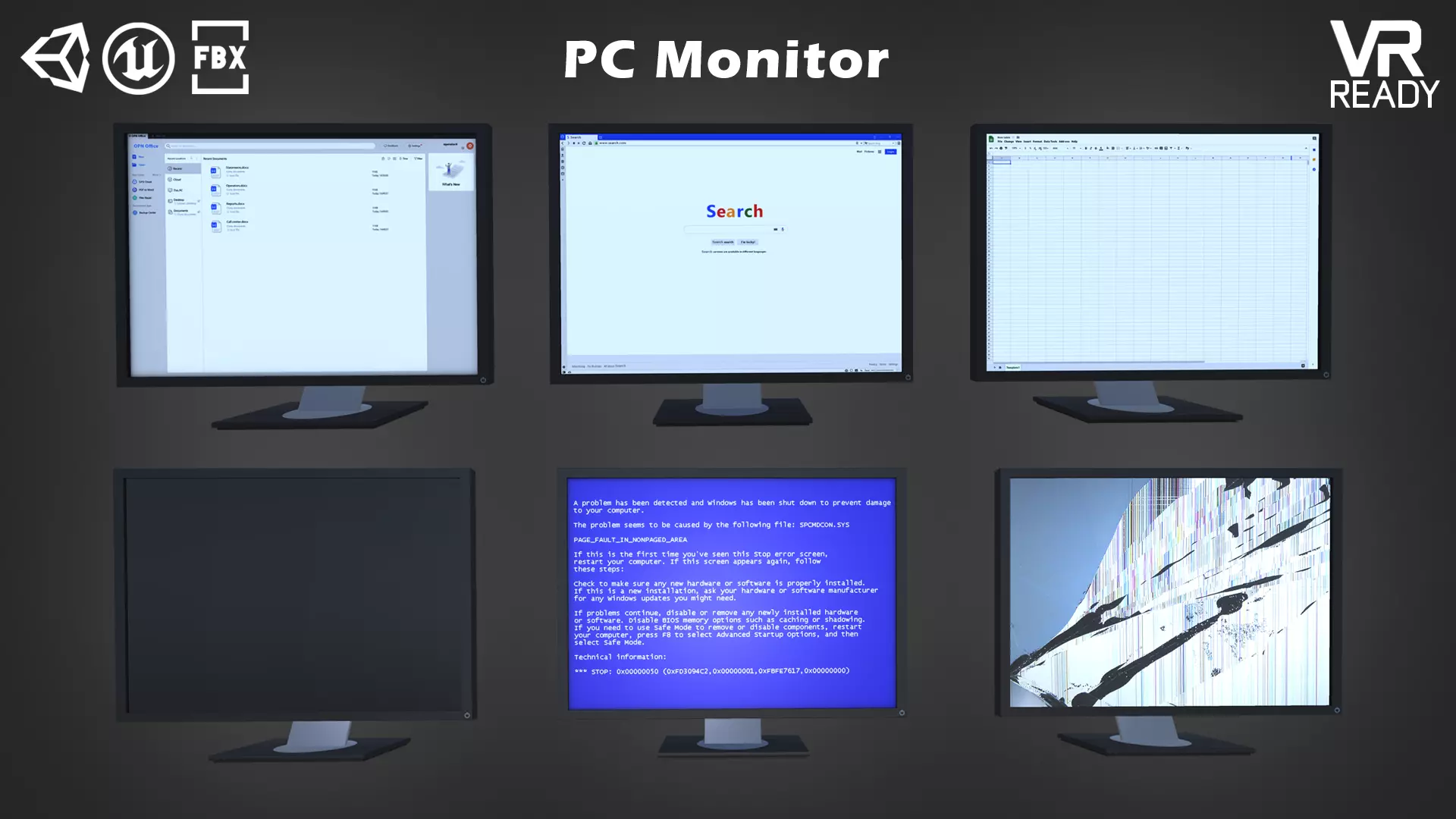 3D model PC Monitor VR / AR / low-poly | CGTrader