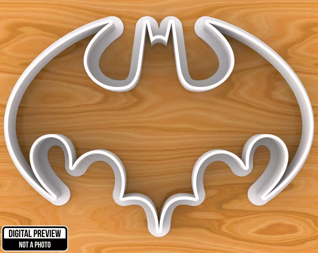 Batman Emblem Cookie Cutter 3D print model