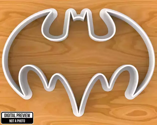 Batman Emblem Cookie Cutter 3D print model