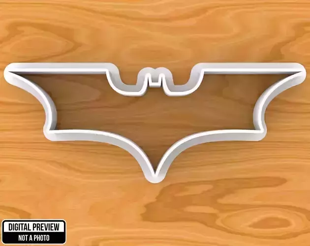 Batman Emblem Cookie Cutter 3D print model