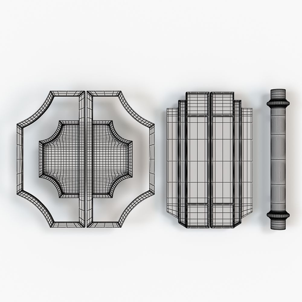 Door knobs sicis 3D model_3