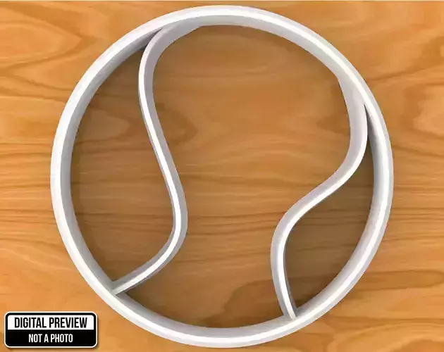 Tennis Ball Cookie Cutter 3D print model