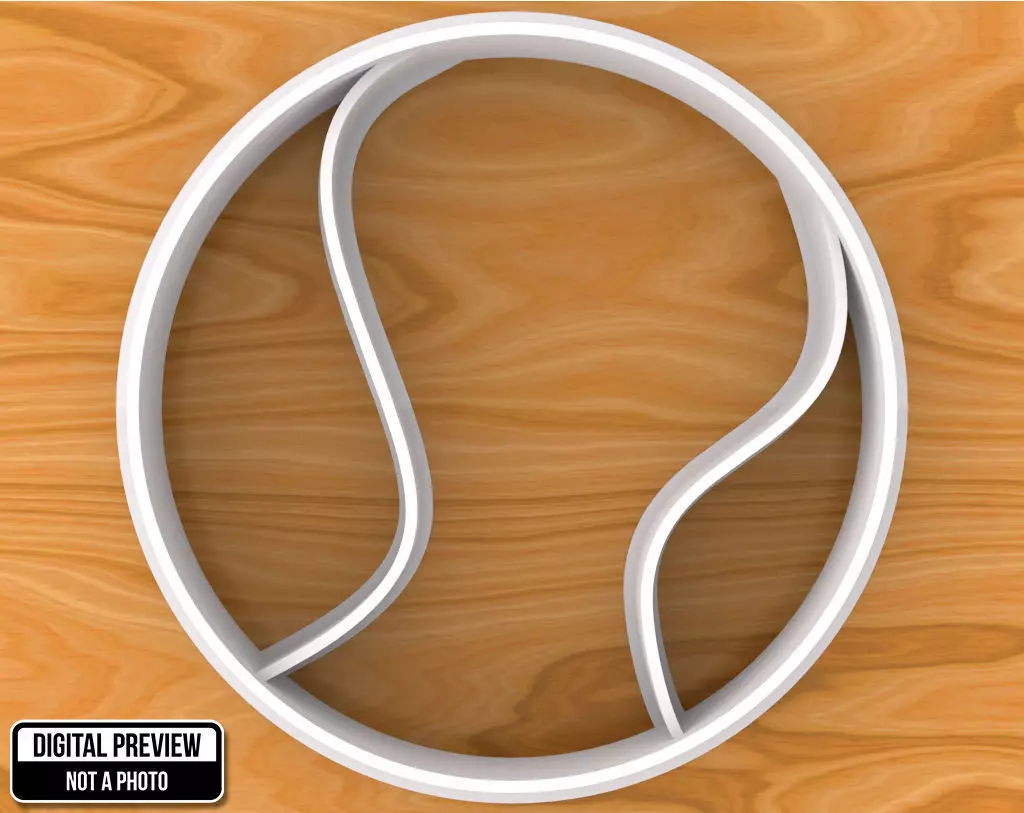 Tennis Ball Cookie Cutter 3D print model_0