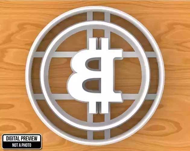 Bitcoin Sign Emblem Logo Cookie Cutter
