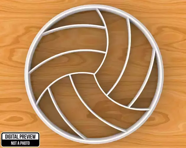 Volley Ball Cookie Cutter 3D print model
