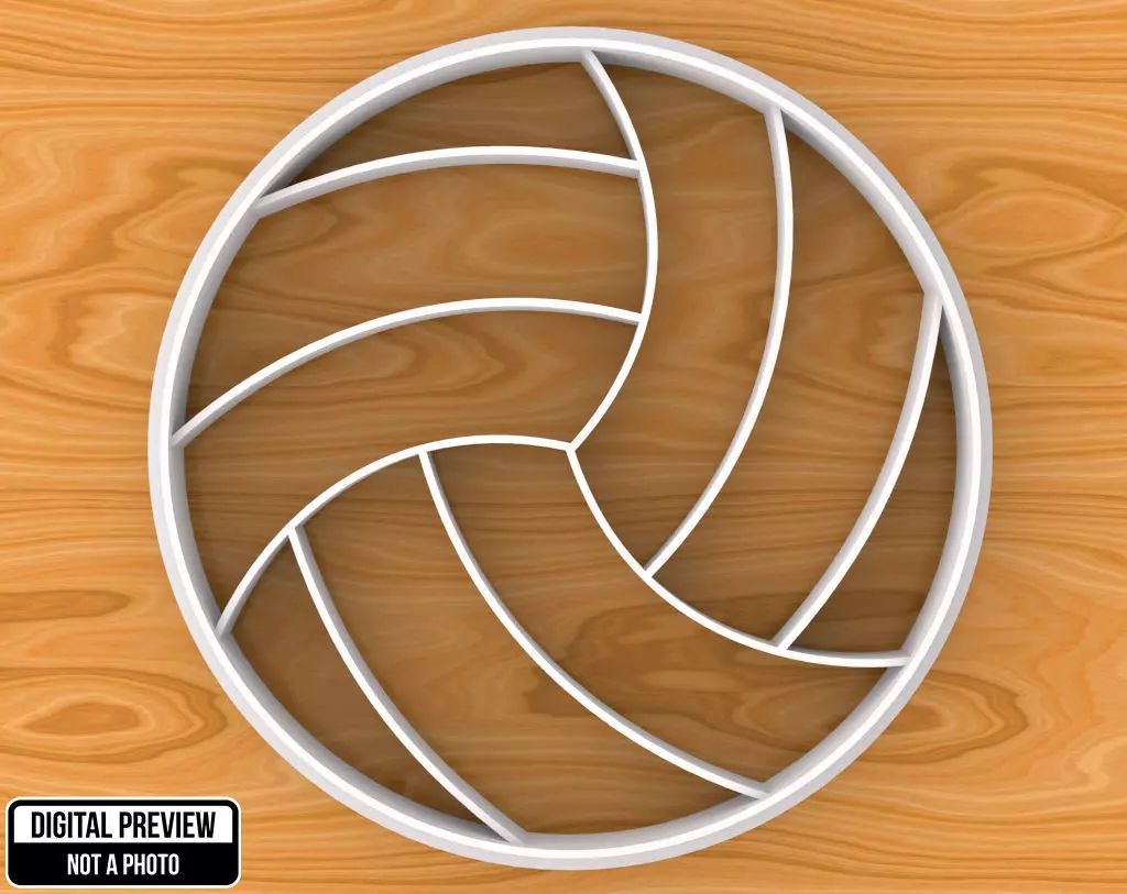 Volley Ball Cookie Cutter 3D print model_0