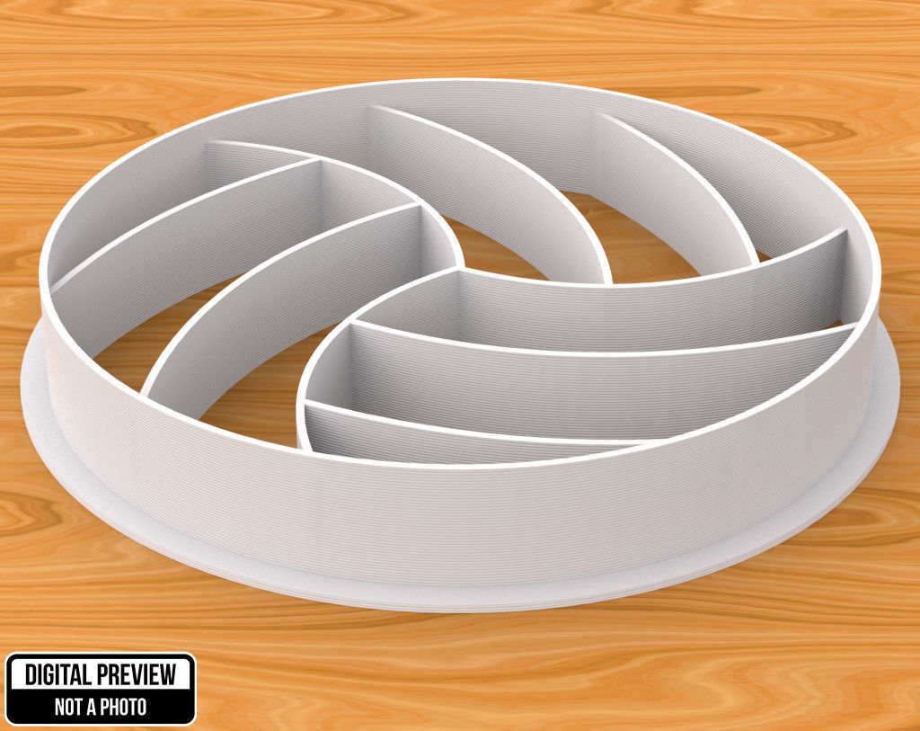 Volley Ball Cookie Cutter 3D print model_1