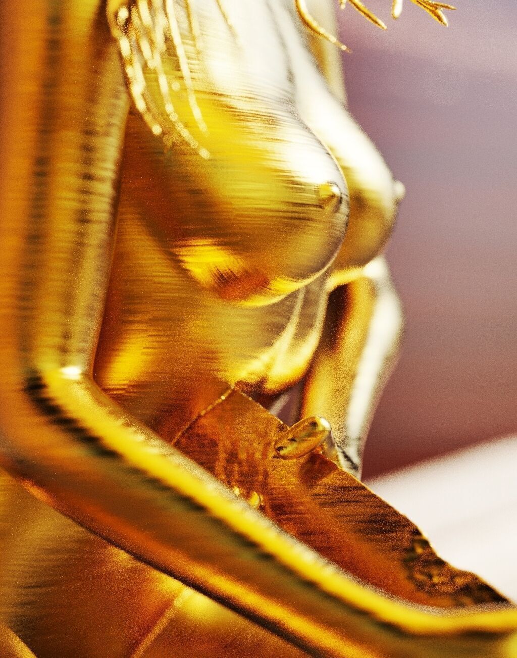 Impaled girl 3D print model_9