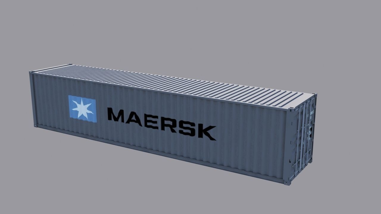 Two Cargo Ships Low-poly 3D model_13