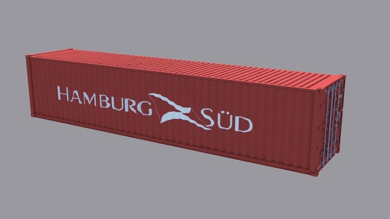 Two Cargo Ships Low-poly 3D model_11