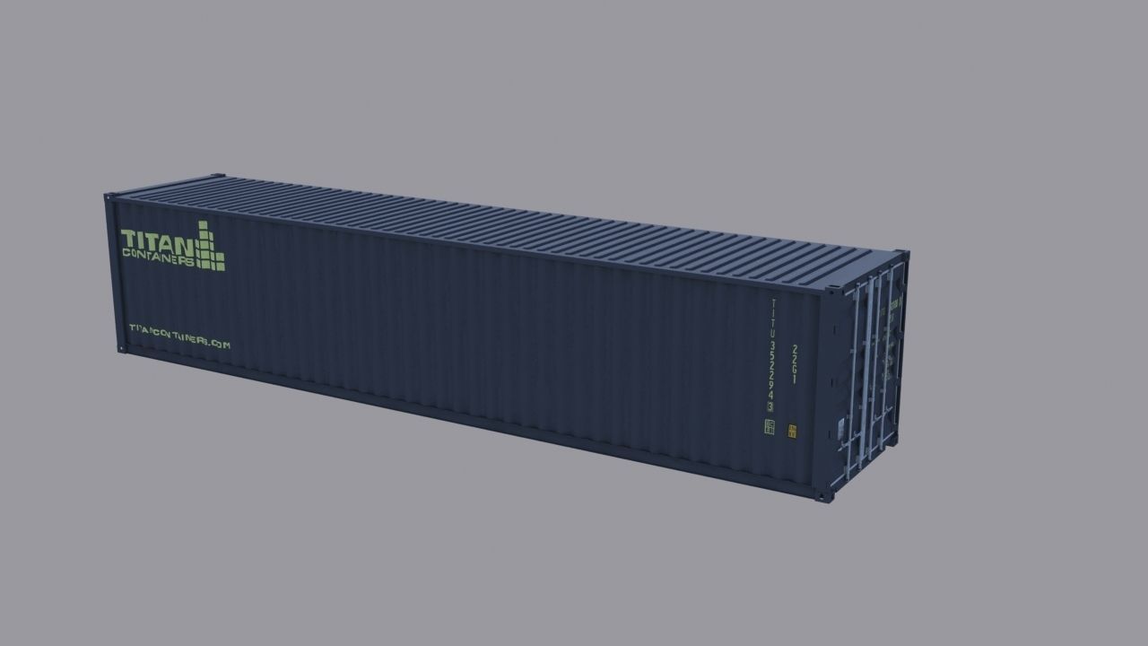 Two Cargo Ships Low-poly 3D model_15