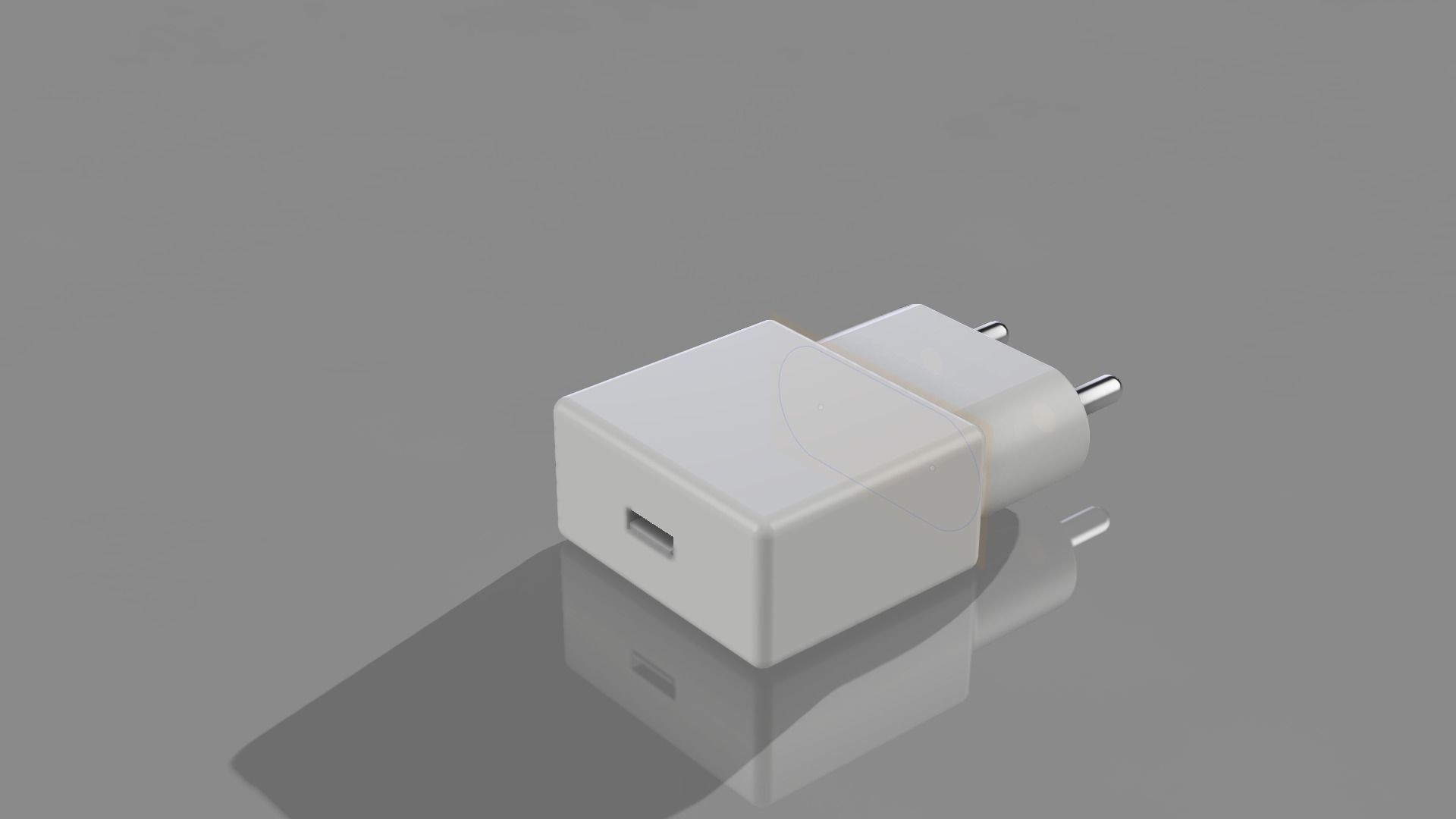 Phone charger Low-poly 3D model_3