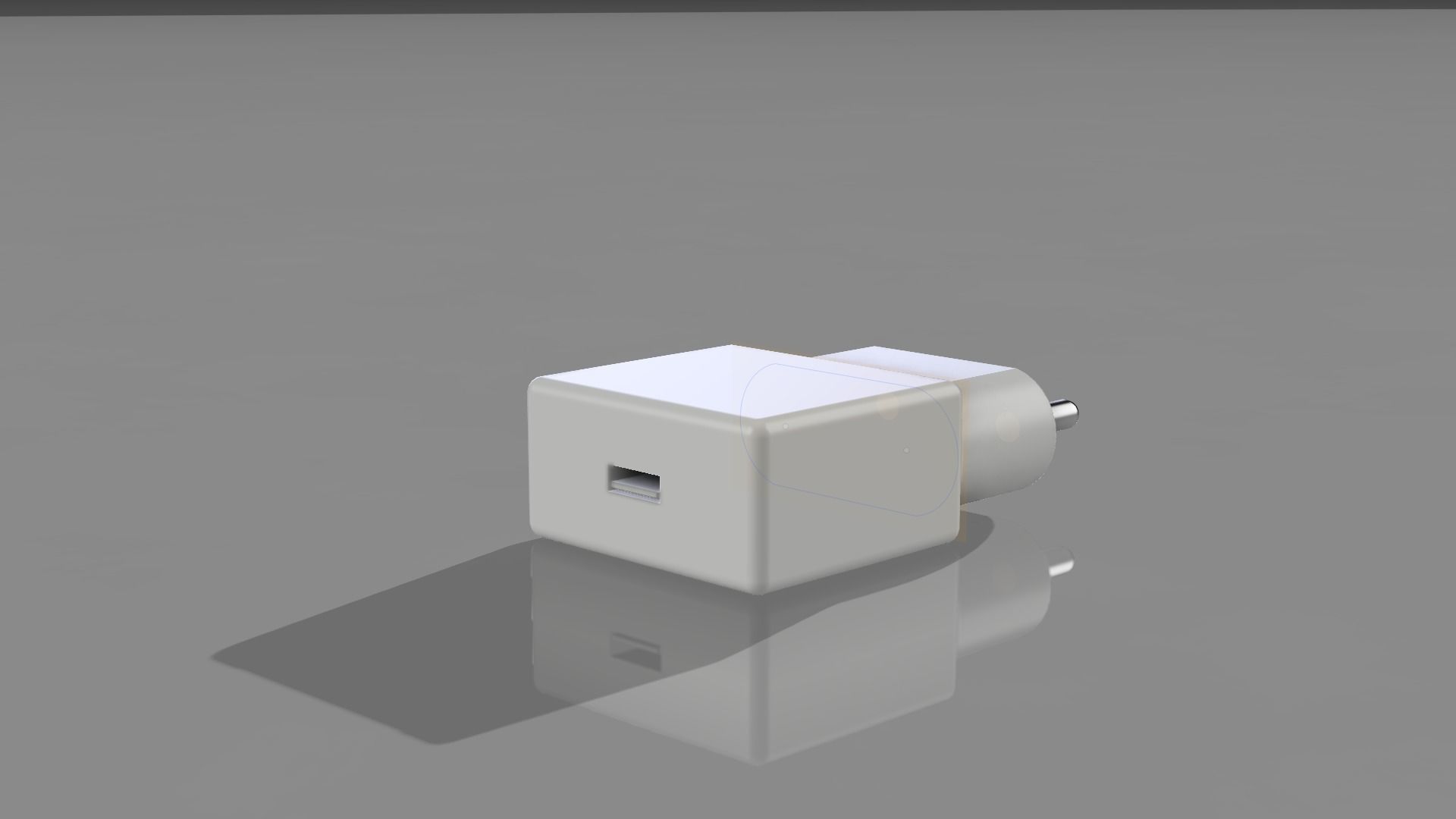 Phone charger Low-poly 3D model_4