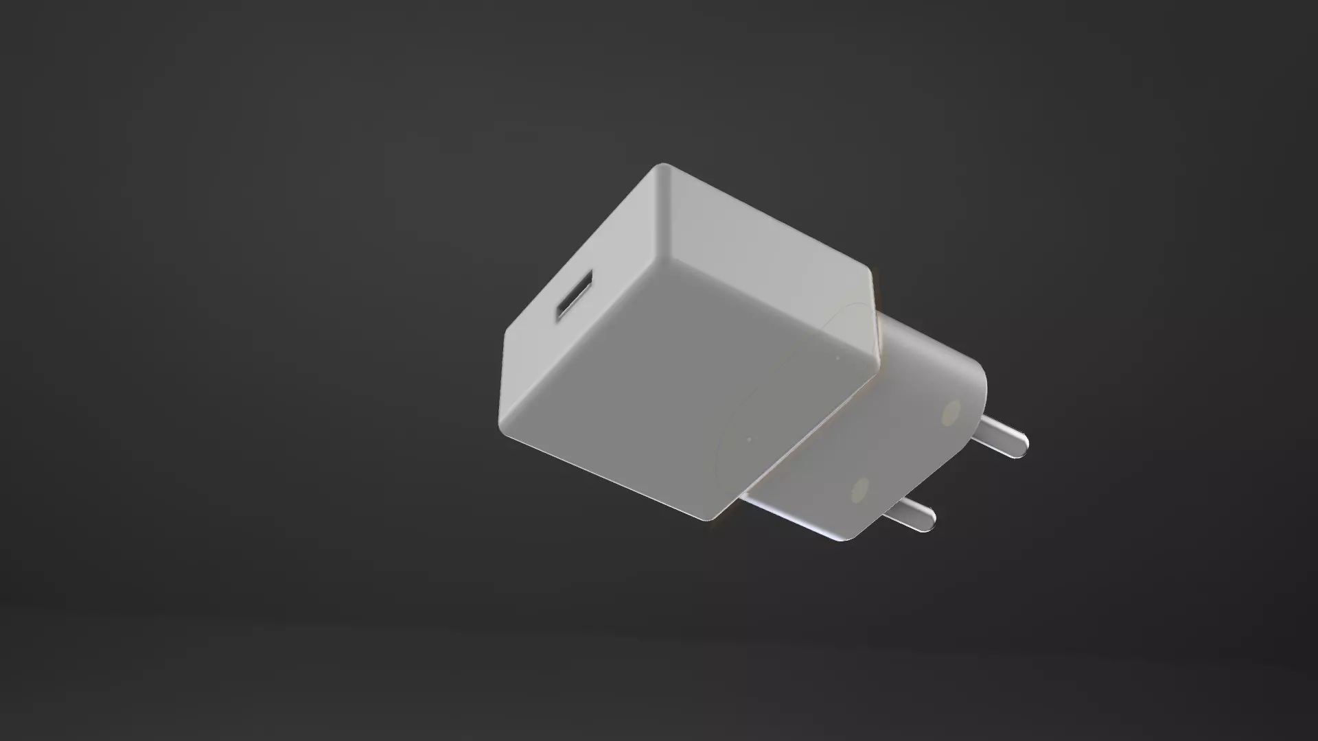 Phone charger Low-poly 3D model_0