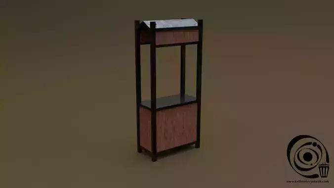 Trade stand 18 R Low-poly 3D model