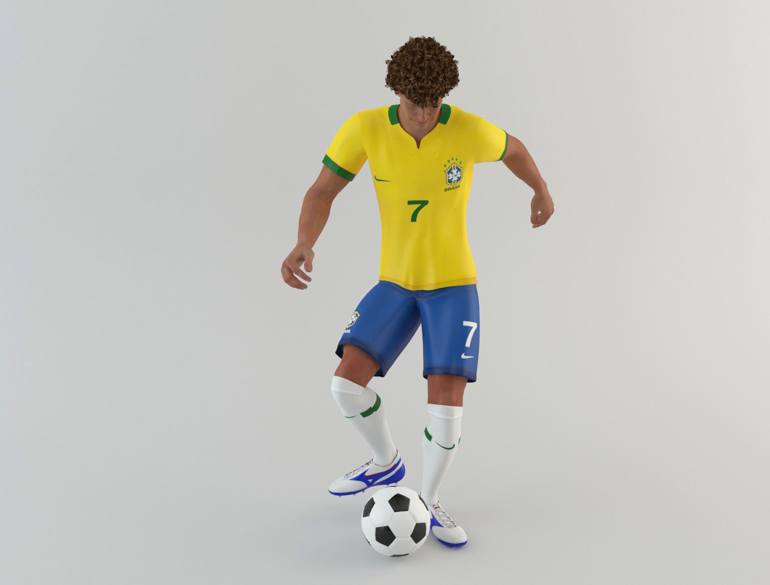 Brazil Footballer 3D model_10