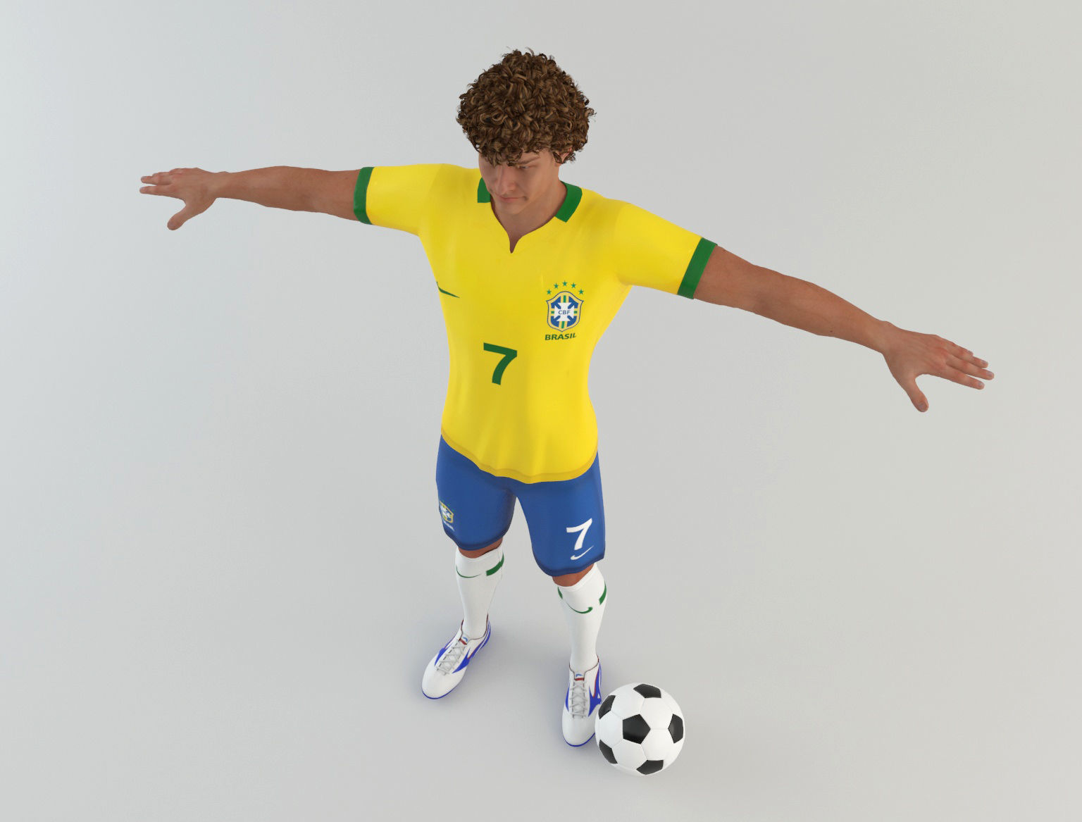 Brazil Footballer 3D model_5