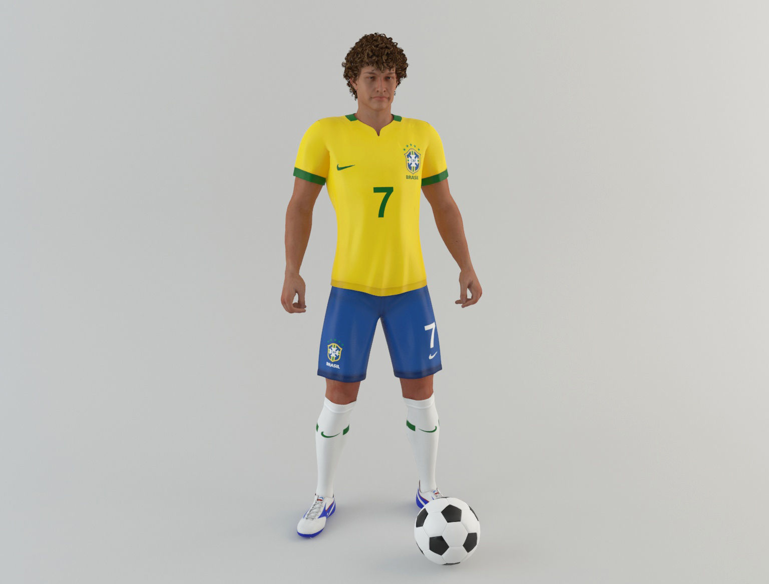 Brazil Footballer 3D model_7