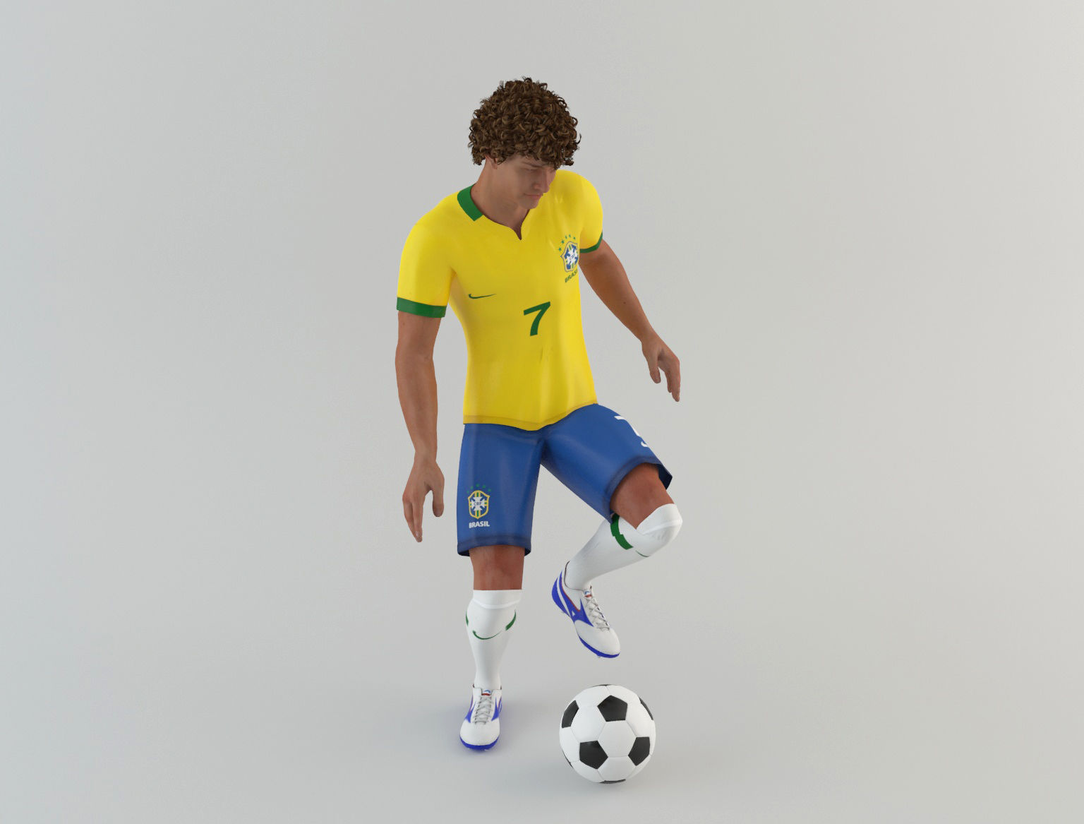 Brazil Footballer 3D model_11