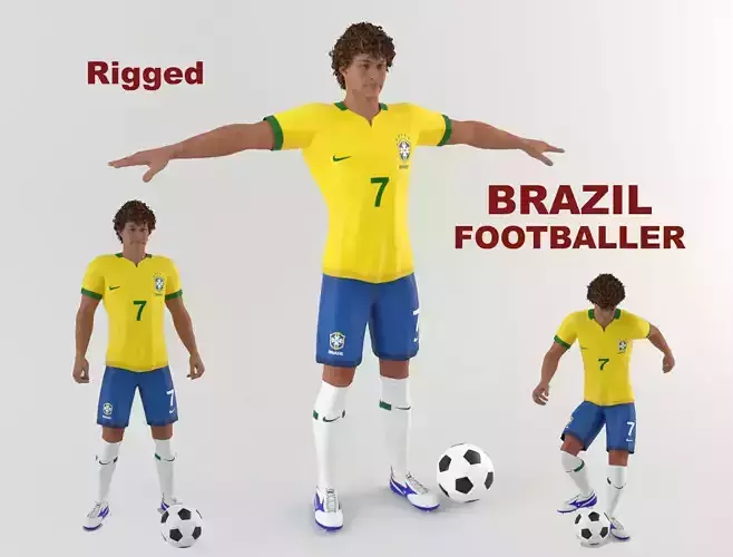 Brazil Footballer 3D model