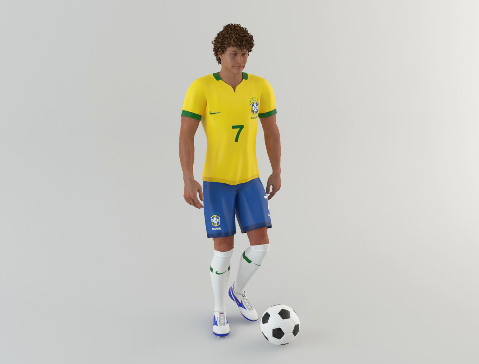 Brazil Footballer 3D model_8