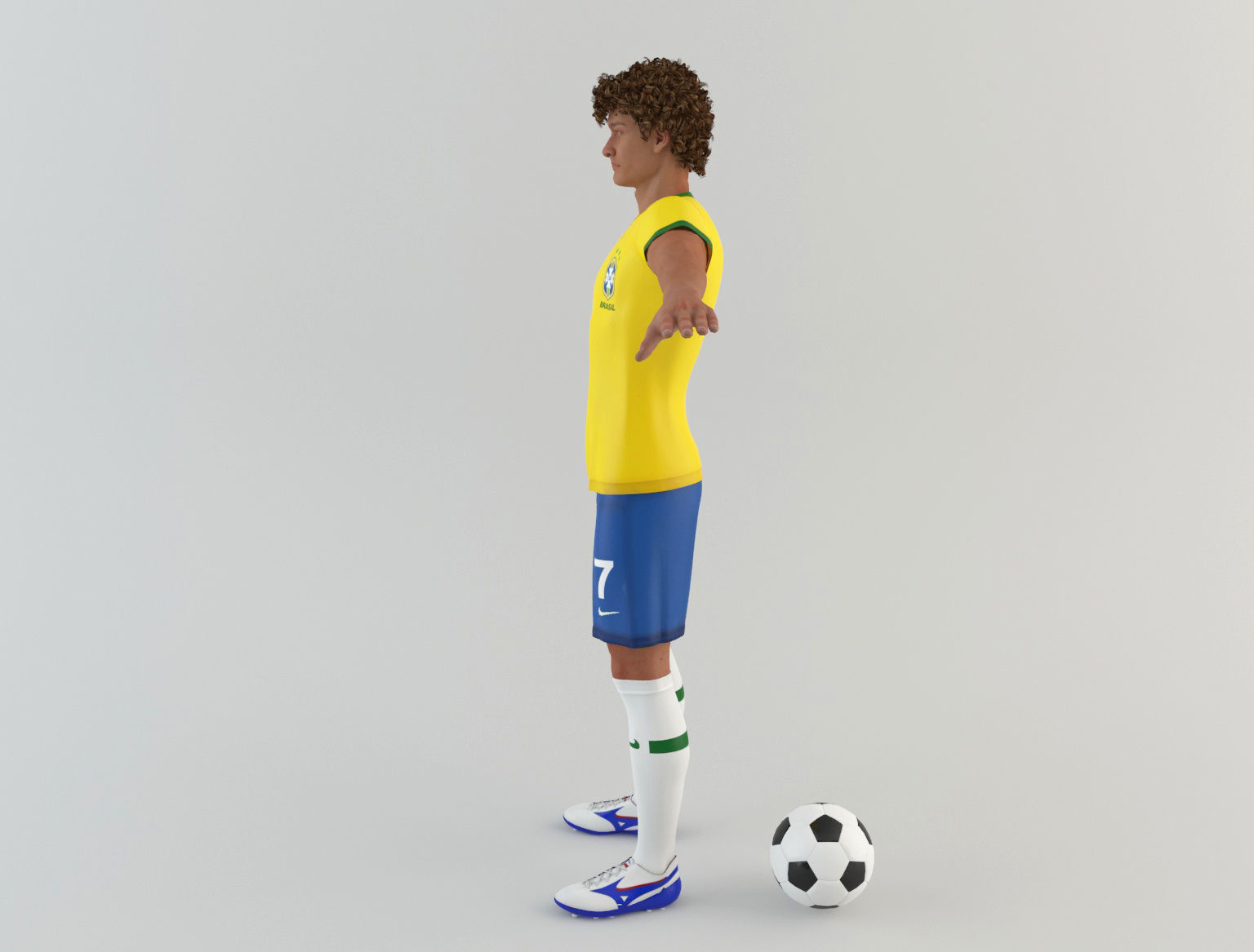 Brazil Footballer 3D model_4
