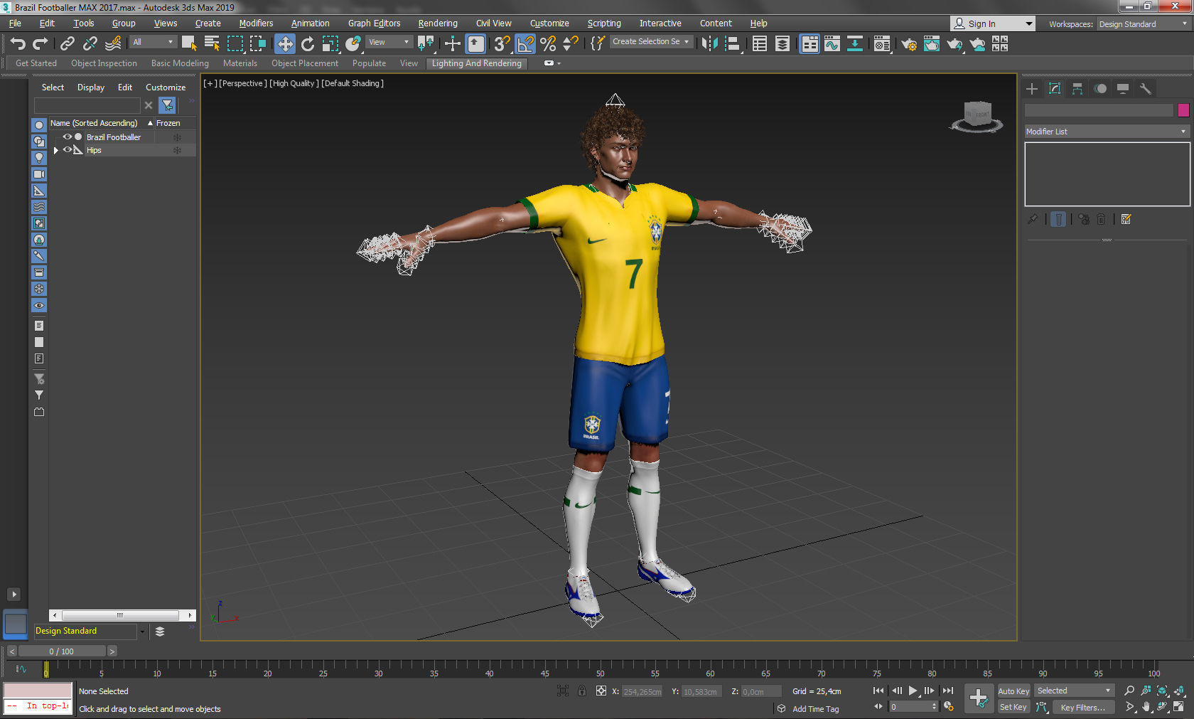 Brazil Footballer 3D model_12