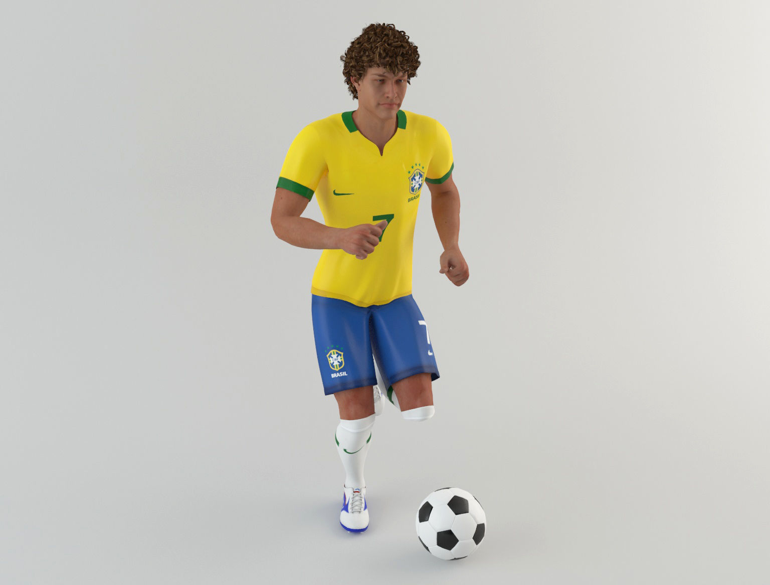 Brazil Footballer 3D model_9