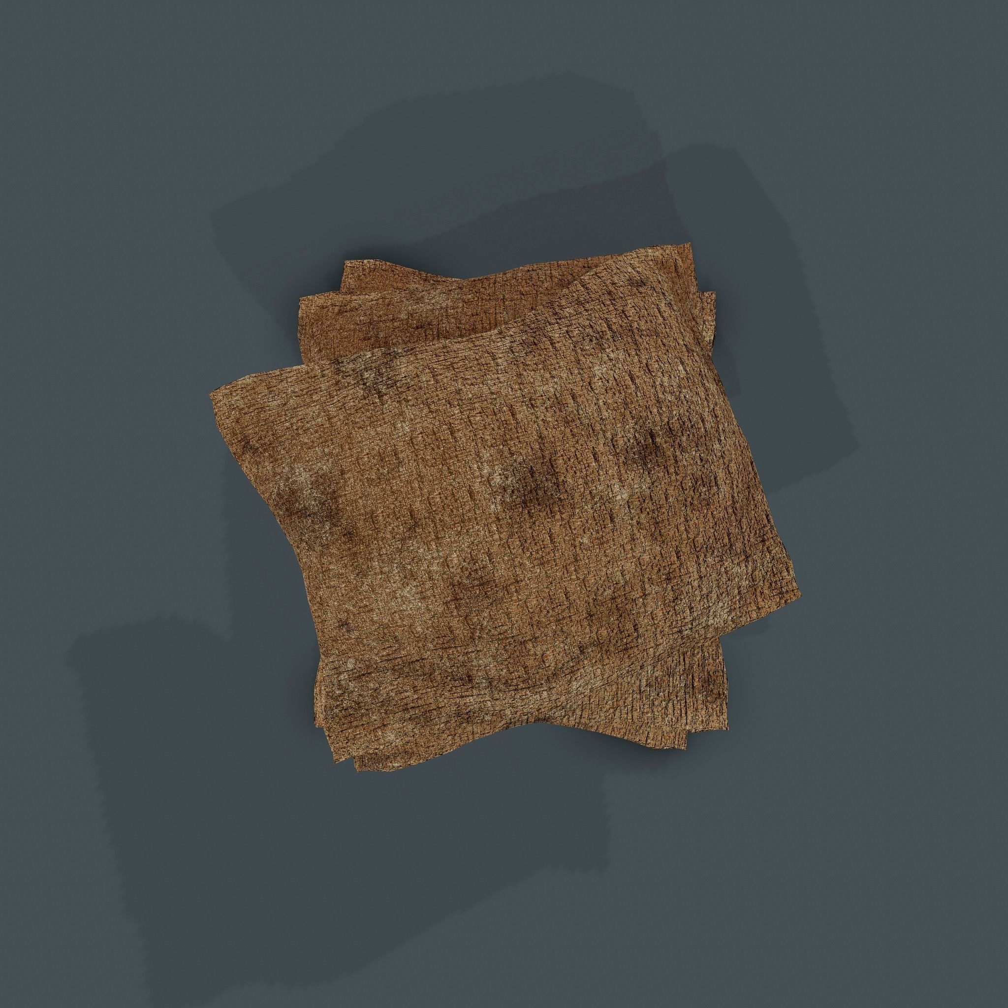 Burlap Sacks and Pieces Low-poly 3D model_14
