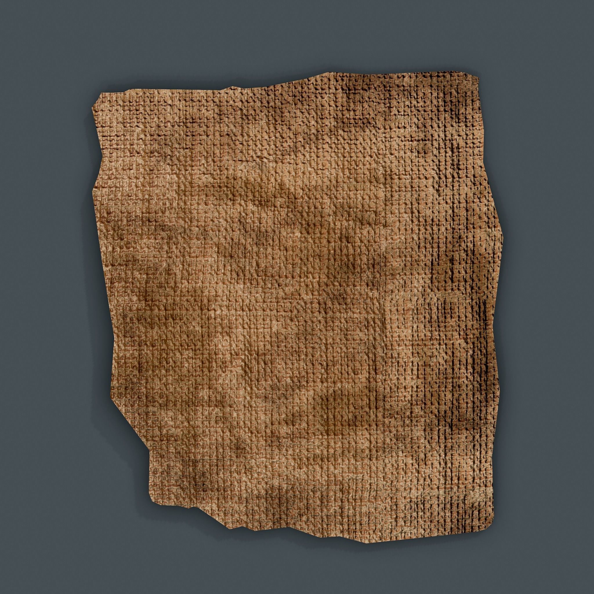 Burlap Sacks and Pieces Low-poly 3D model_13