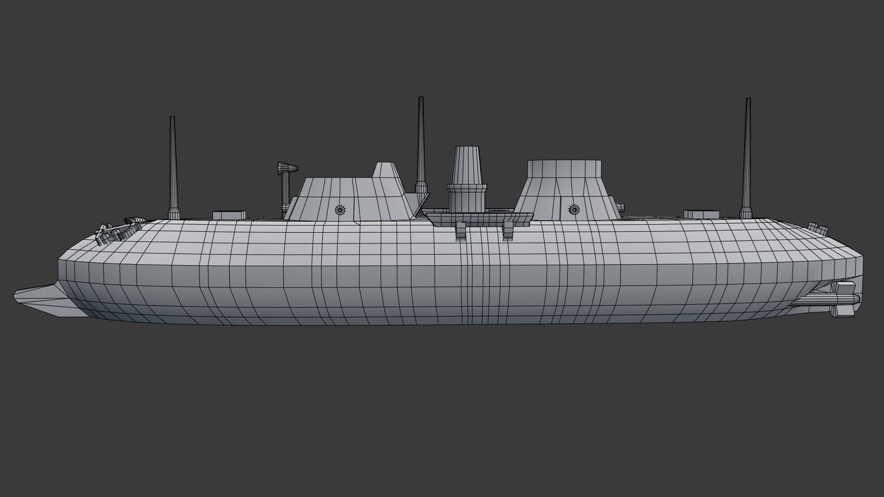 USS Keokuk 1863 3D print model_13