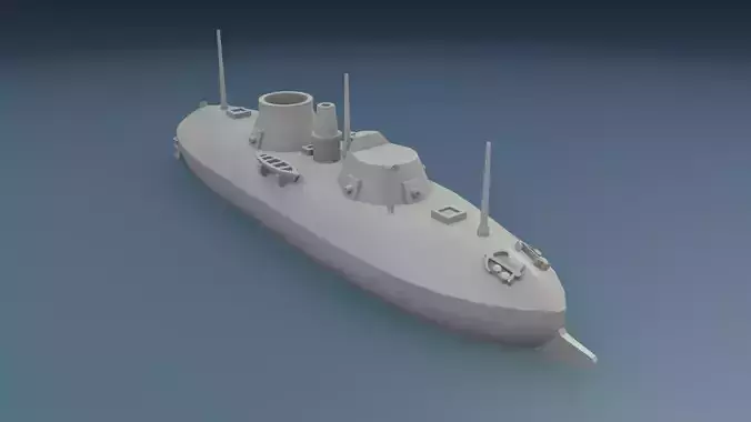 USS Keokuk 1863 3D print model