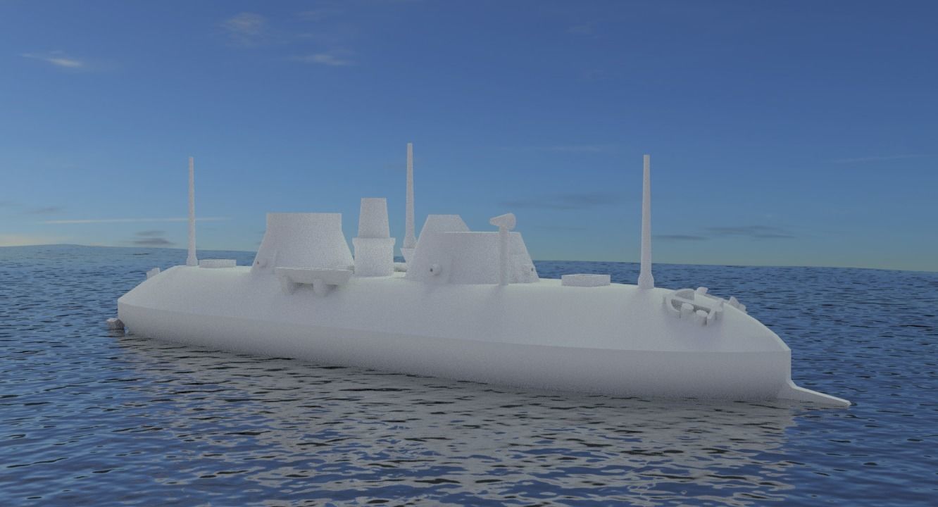 USS Keokuk 1863 3D print model_20