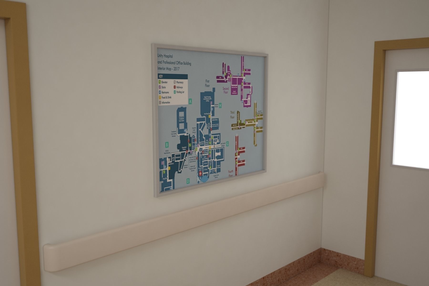Hospital Hall V3 3D model_10