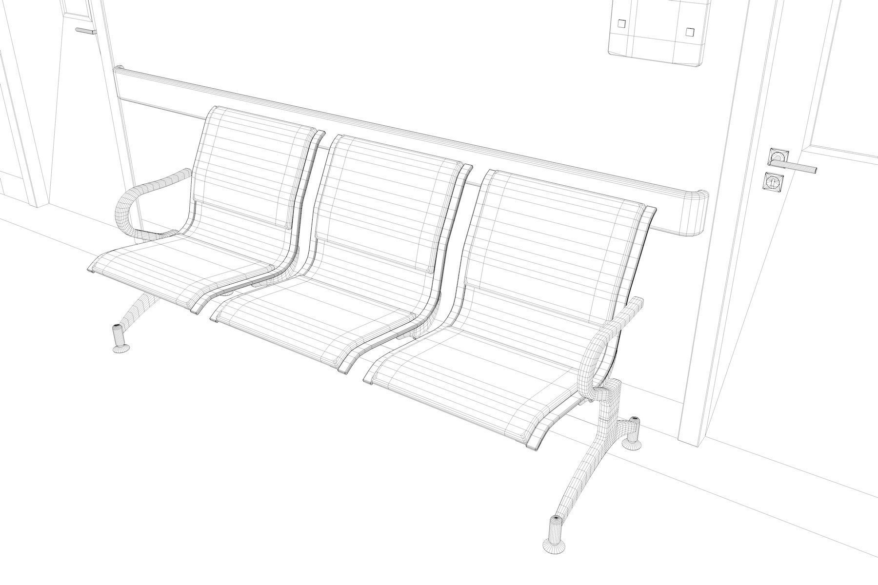 Hospital Hall V3 3D model_19