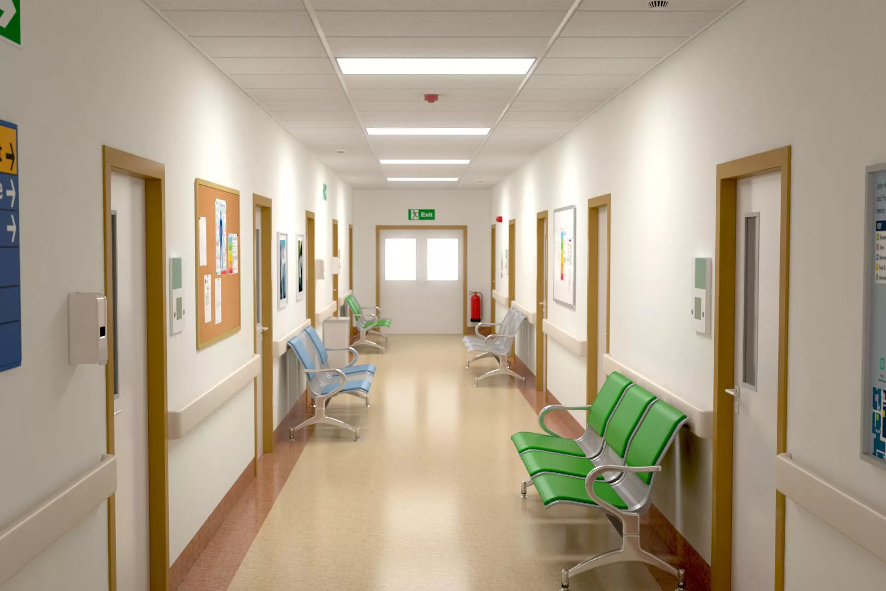 Hospital Hall V3 3D model_0