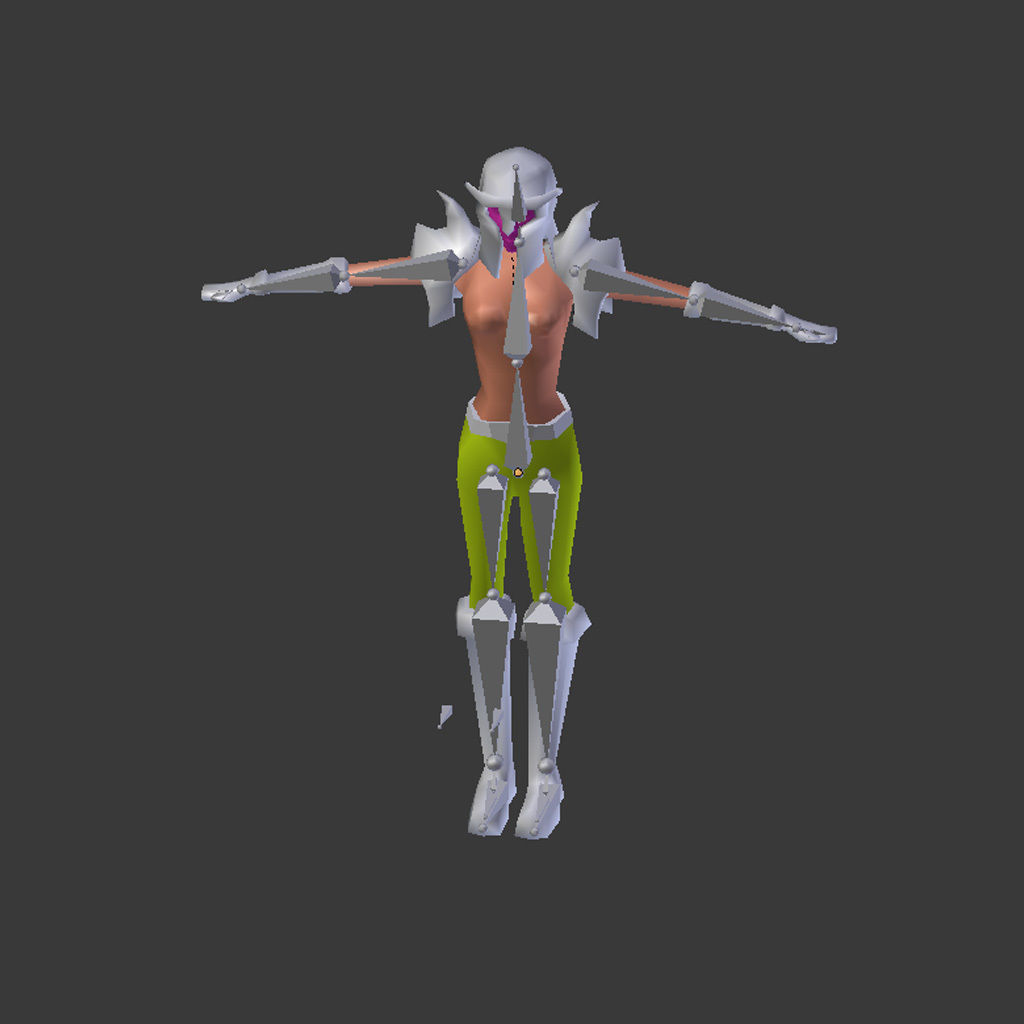 cartoon character Low-poly 3D model_6