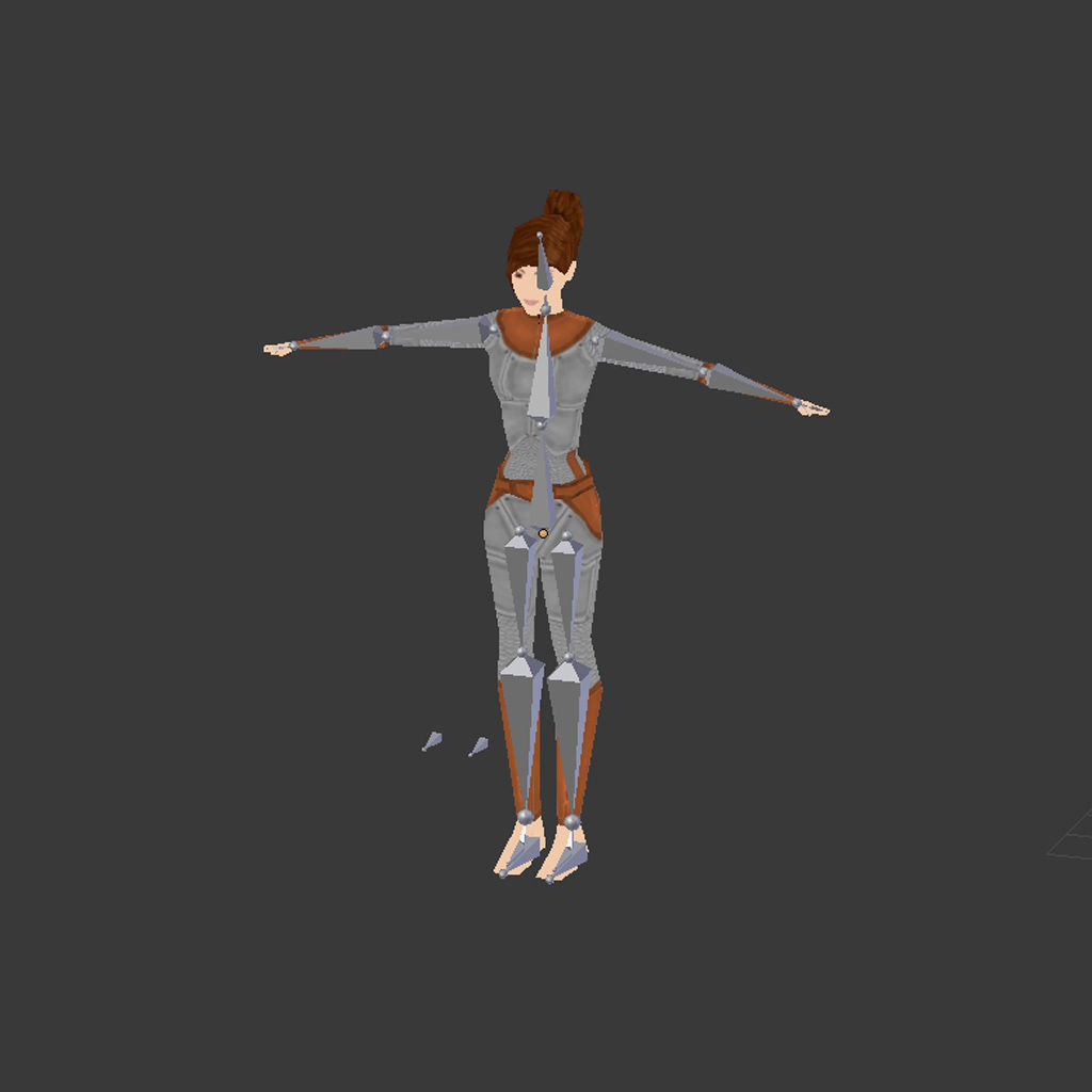 cartoon character Low-poly 3D model_7