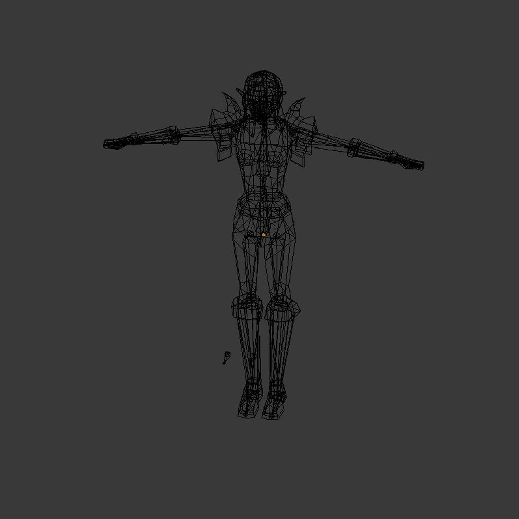 cartoon character Low-poly 3D model_5