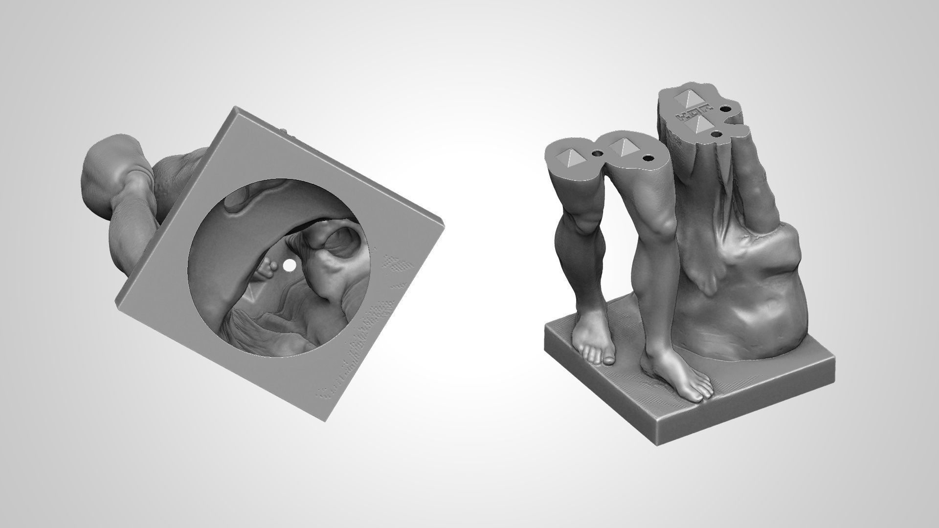 Farnese Hercules Statue 3D print model_4