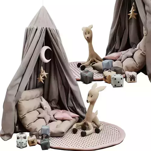 Children decor set 2 3D model