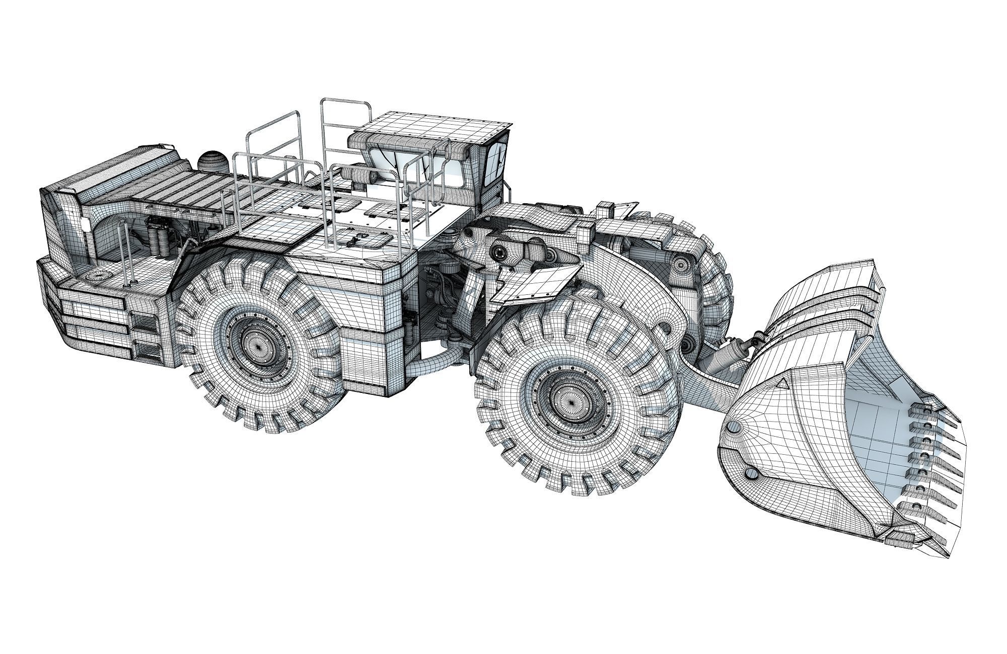 Underground Mining Hard Rock Loader 3D model_18