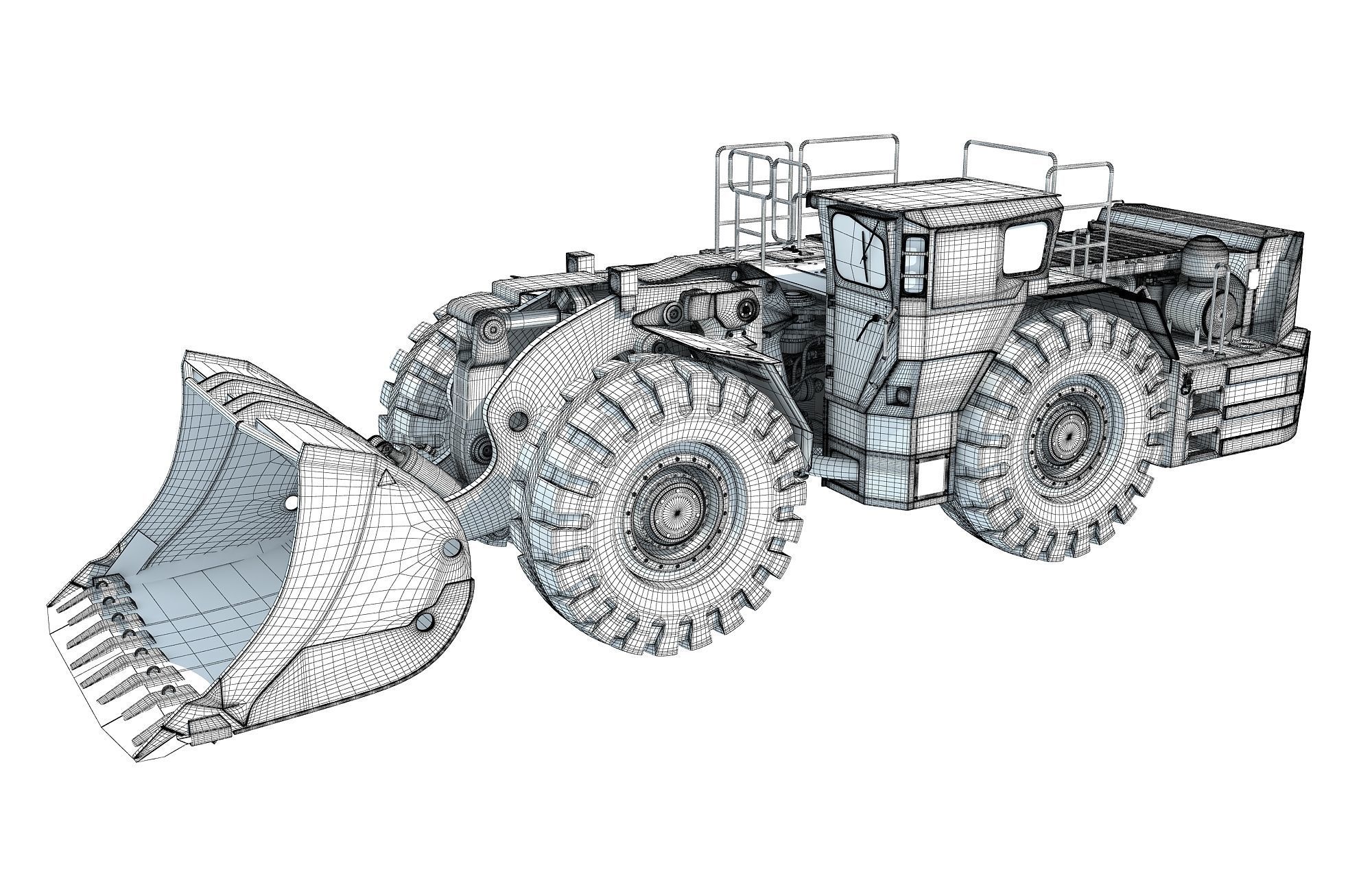 Underground Mining Hard Rock Loader 3D model_15