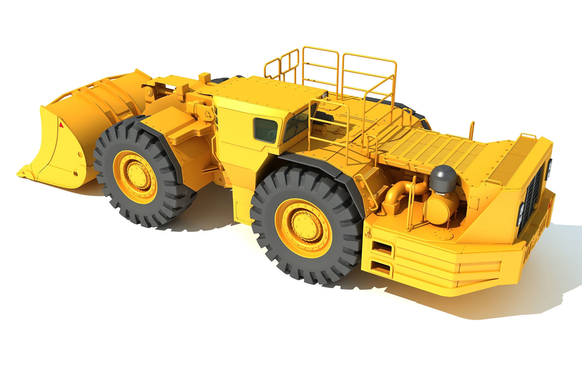 Underground Mining Hard Rock Loader 3D model_4