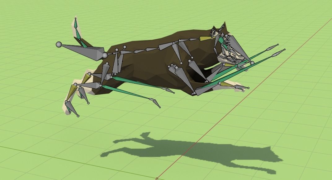 Rigged Low Poly Dog Low-poly 3D model_19