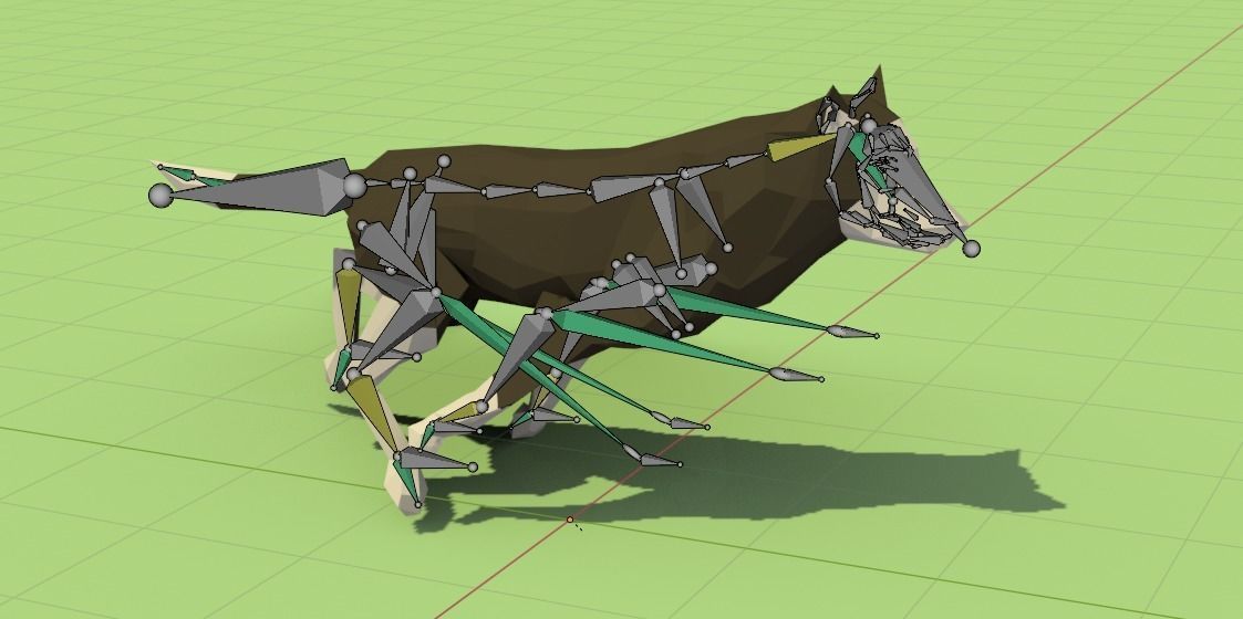 Rigged Low Poly Dog Low-poly 3D model_15