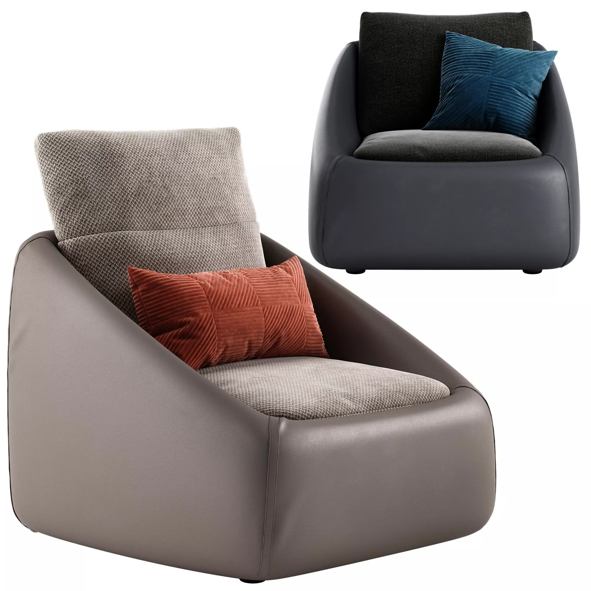 Ditre italia Bend armchair 3D model_0