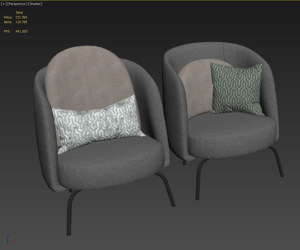 Ditre italia Lucia armchair 3D model_10