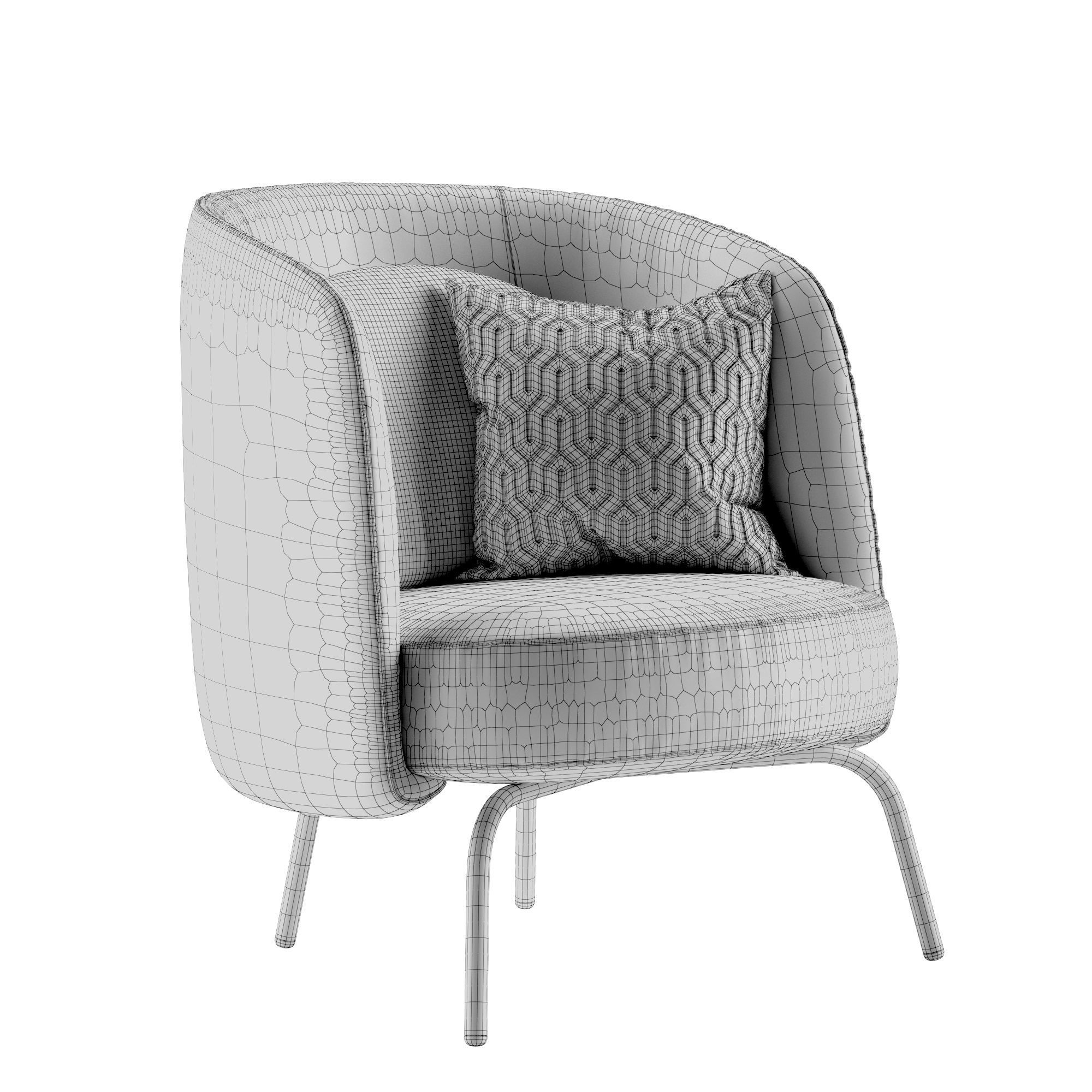 Ditre italia Lucia armchair 3D model_9