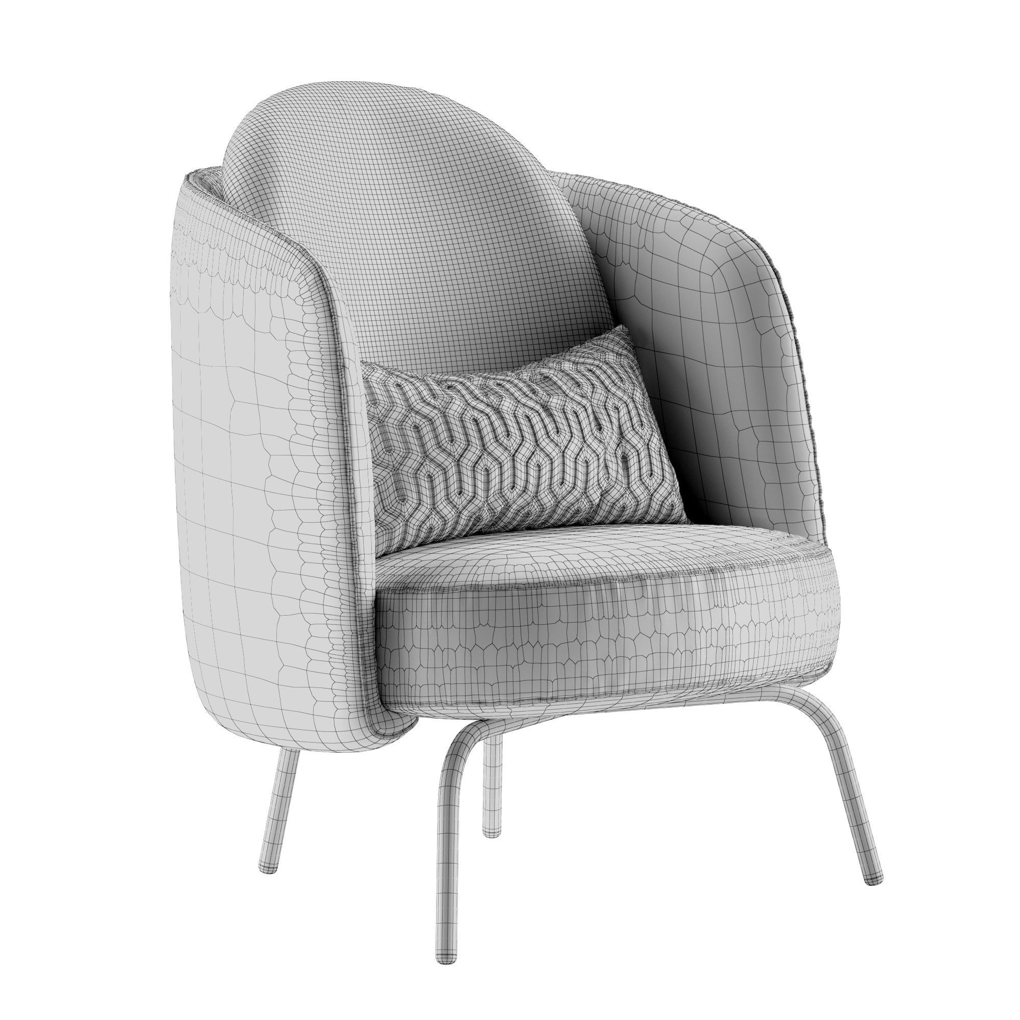 Ditre italia Lucia armchair 3D model_4
